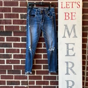 American eagle distressed denim jeggings